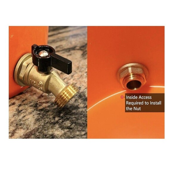 Rainpal RBS005 Brass Rain Barrel Spigot Quarter Turn For Open Top Containers NEW - Picture 2 of 7